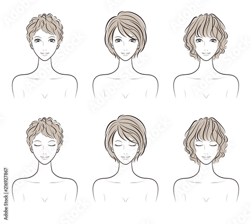 ヘアスタイルのイラスト