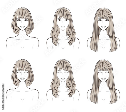 ヘアスタイルのイラスト