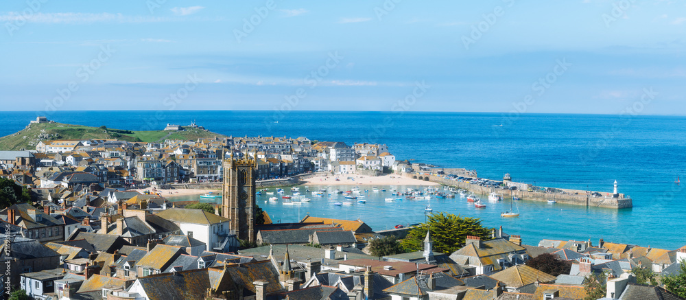St Ives harbour on a sunny day