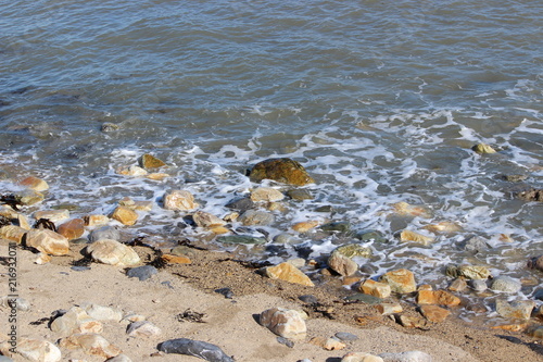Photography rock in the sea close howth, dublin, ireland