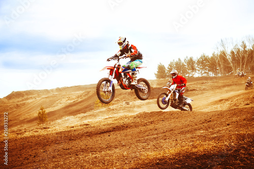 Fototapeta Naklejka Na Ścianę i Meble -  motocross competitions on the track