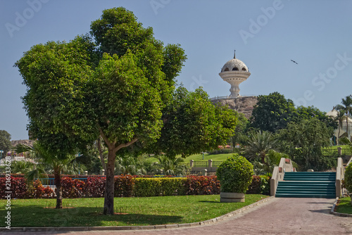 A photgraph of the Al Riyam park in the town of Muttrah in Oman. photo