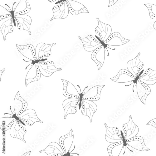 Background with black butterflies