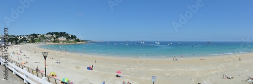 Photo panoramique de la plage Trestraou    Perros-Guirec en Bretagne