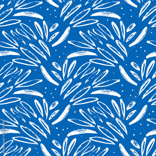 Hand drawn abstract seamless pattern