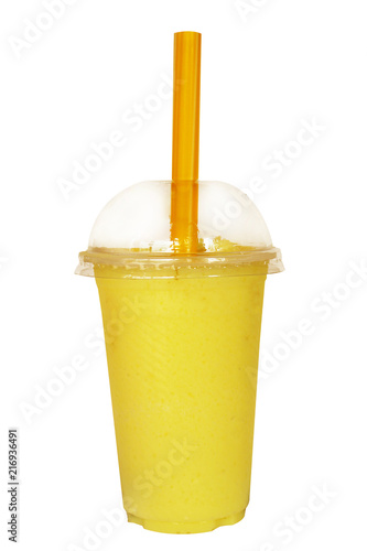 fresh fruit smoothie, shake isolated on white background. photo. drink. food