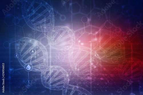2d render of dna structure  abstract background