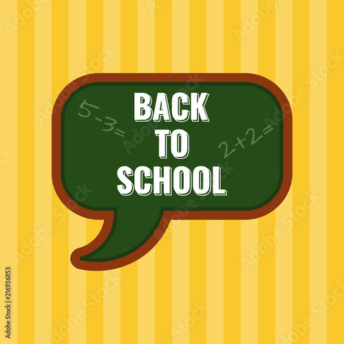 welcome back to school, chalk message over green board