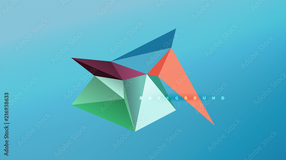 Abstract background - geometric origami style shape composition, triangular low poly design concept. Colorful trendy minimalistic illustration Abstract background - geometric origami style shape composition, triangular low poly design concept. Colorful trendy minimalistic illustration