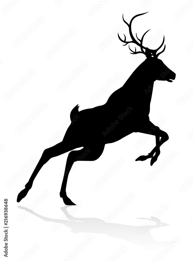 Fototapeta premium Sylwetka zwierzęcia jelenia