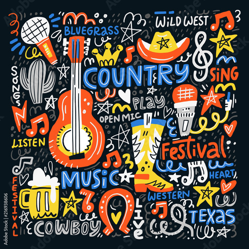 Country Music Illustration
