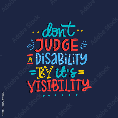 Disability Lettering Quote