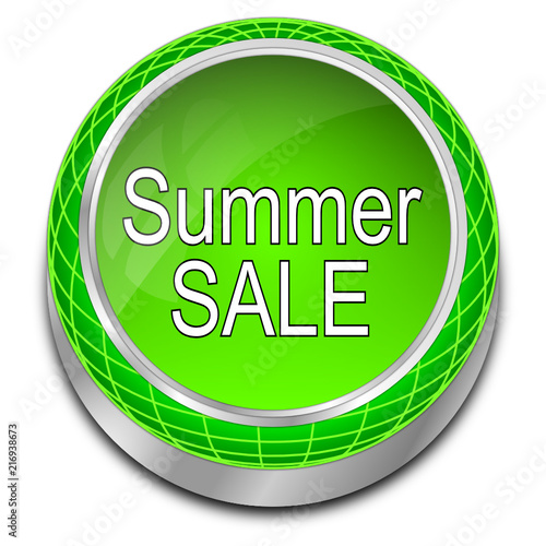 Summer Sale Button - 3D illustration