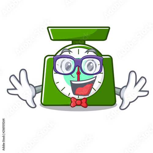 Geek kitchen scale character cartoon photo