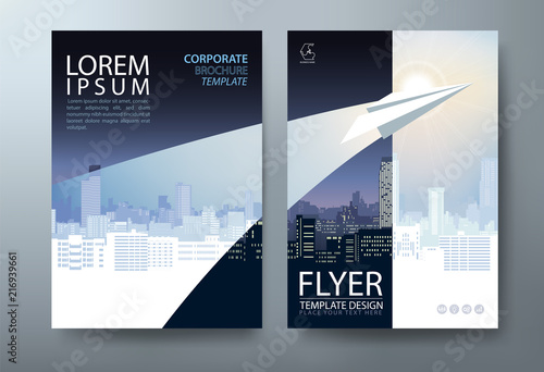 Annual report brochure flyer design template vector, Leaflet presentation abstract flat background, book cover templates, layout in A4 size. White and black image.