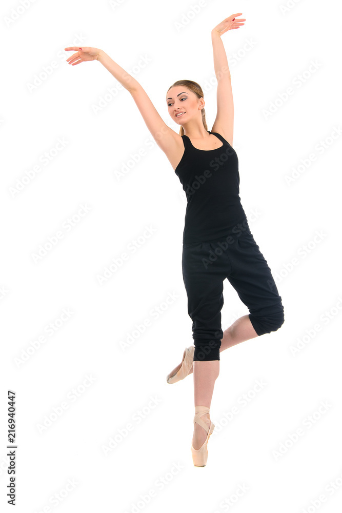 Fototapeta premium ballerina on white