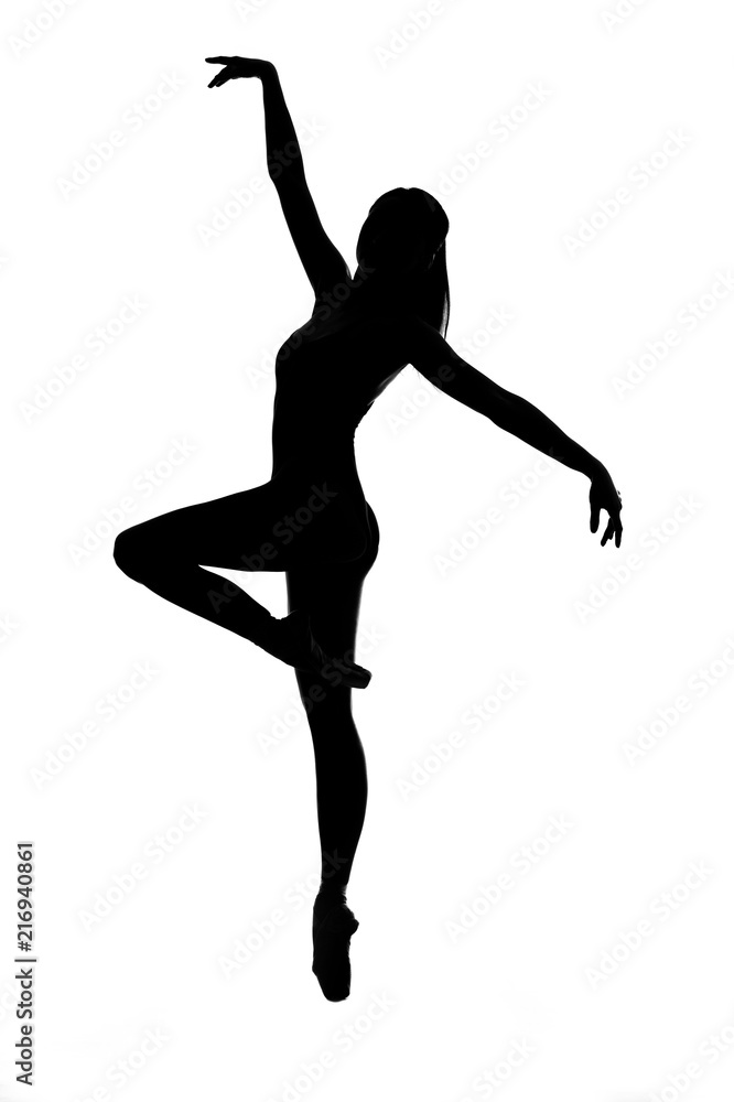 Silhouette ballet dancer