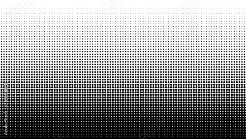 Gradient halftone. Abstract halftone background. Vector illustration. Black circles.