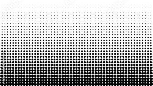 Gradient halftone. Abstract halftone background. Vector illustration. Black circles.
