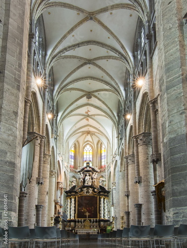 Interior of Saint Bavo's Cathedral, Gent, Belgium photo