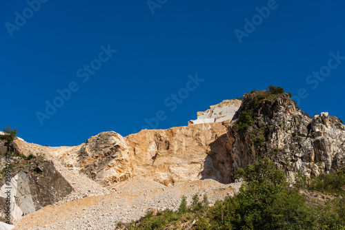 Apuan Alps (Alpi Apuane) with the marble quarries. Tuscany, Italy, Europe 