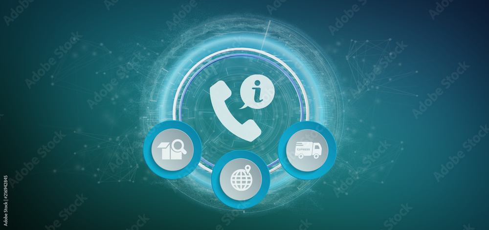 Customer and assistance hotline service 3d rendering Customer and assistance hotline service 3d rendering