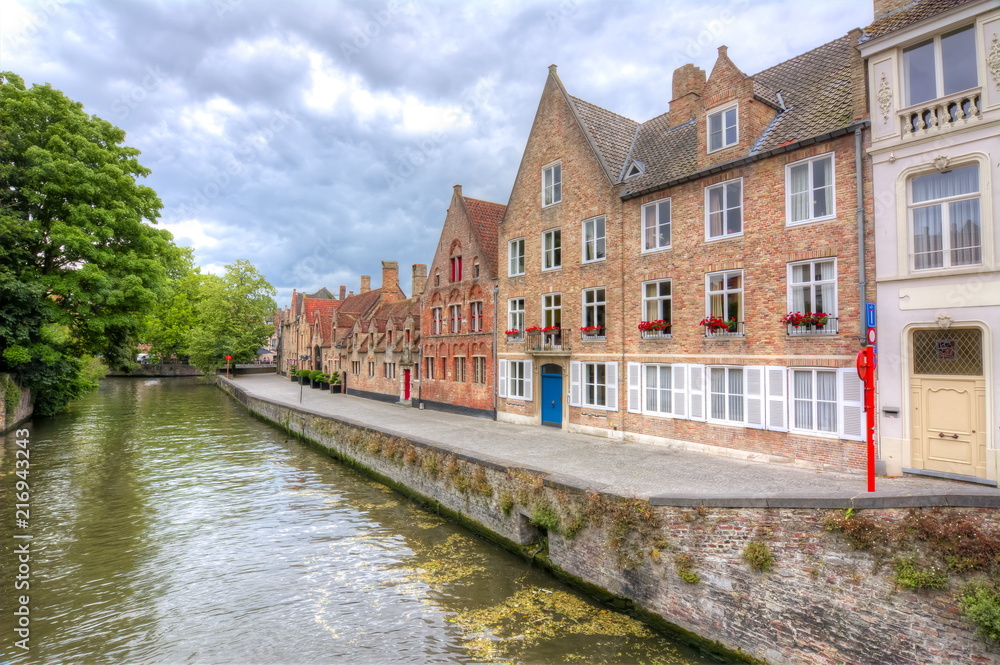 Bruges canals and architecture, Belgium
