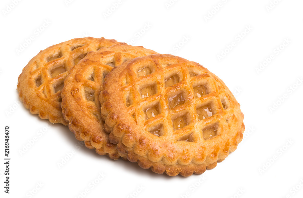 biscuit with apple filling isolated biscuit with apple filling isolated
