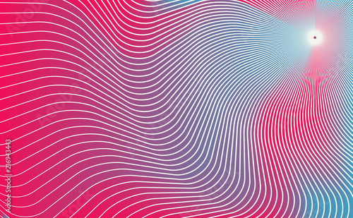 gravity waves around a point in space illustration in red shades