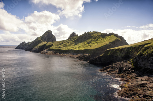 The island of Dun just off the main St. Kildan island of Hirte