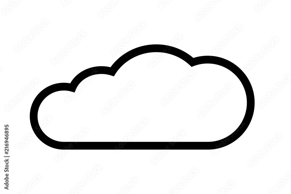 cloud icon vector, solid logo illustration, black and white pictogram isolated on white . Download icon cloud icon vector, solid logo illustration, black and white pictogram isolated on white . Download icon