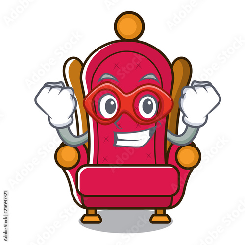 Super hero king throne character cartoon