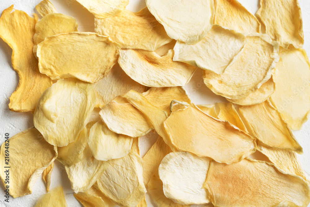 Mango or melon dehydrated chips