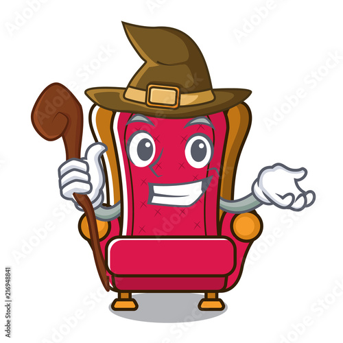 Witch king throne mascot cartoon