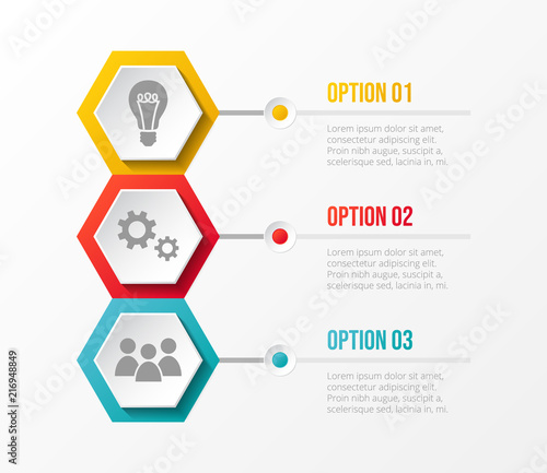 Template of infographic with different options. Vector.