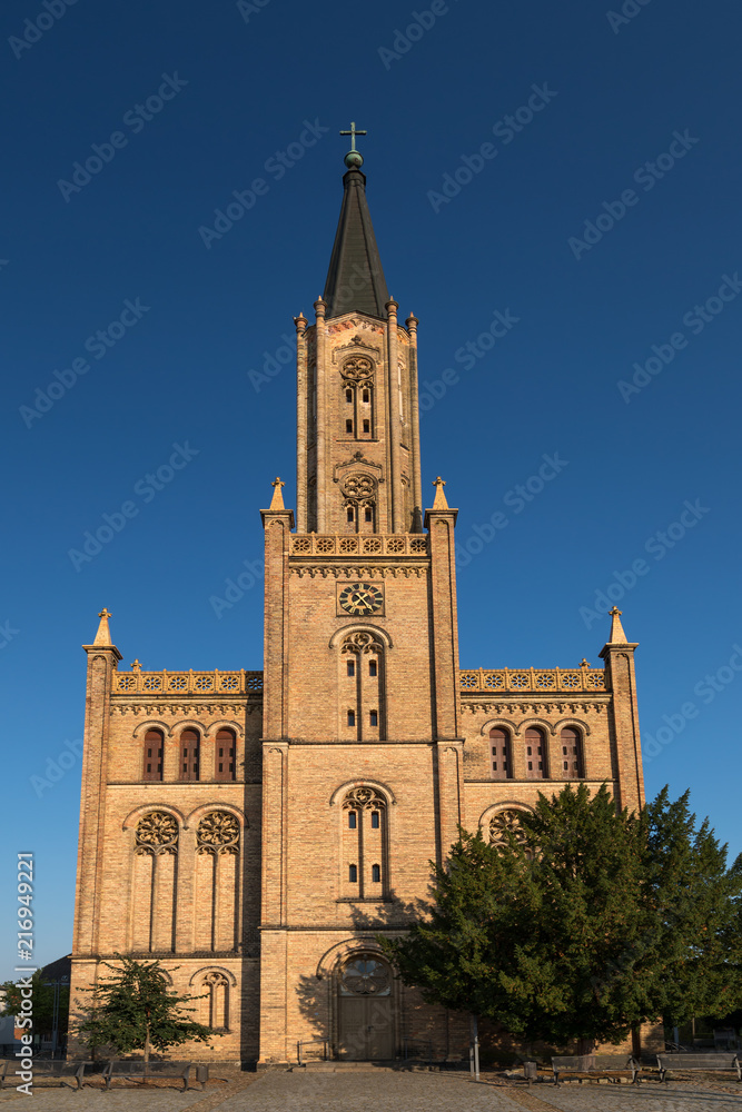 city church fuerstenberg on the river havel in brandenburg, germany