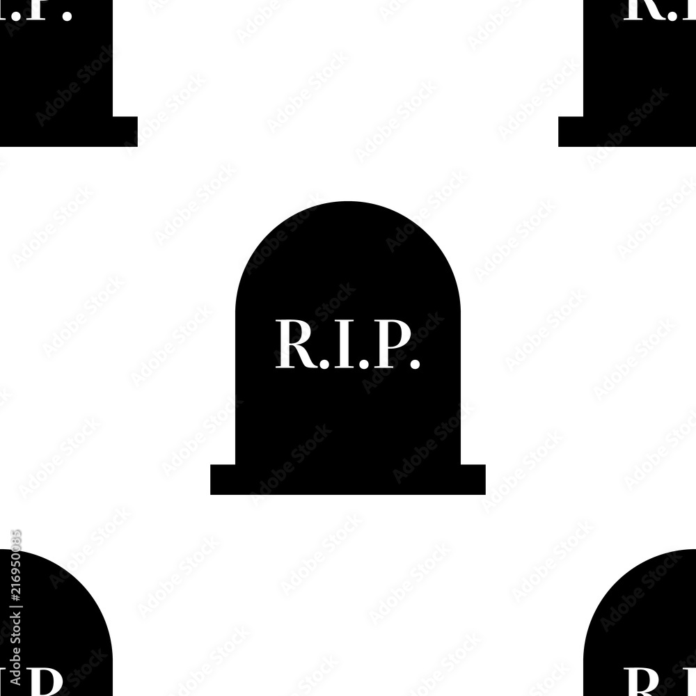 Rest in peace gravestone seamless cemetary pattern for design. Rest in peace gravestone seamless cemetary pattern for design.
