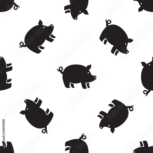 Cute pigs seamless pattern