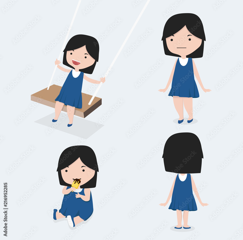 Cute little girl blue dress set Cute little girl blue dress set