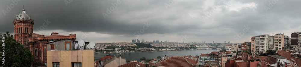 Panoramic view of Istanbul from above