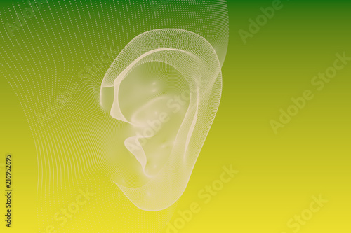 3d illustrations of a human ear