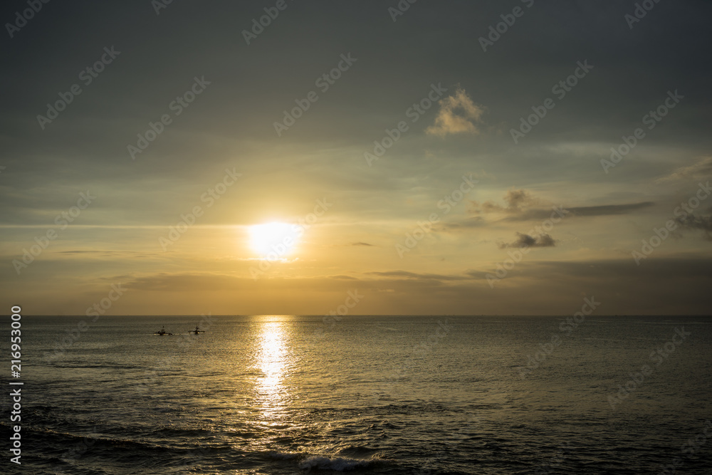 Ocean View Sunset at Jimbaran beach in Bali, Indonesia Ocean View Sunset at Jimbaran beach in Bali, Indonesia