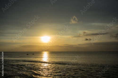 Ocean View Sunset at Jimbaran beach in Bali, Indonesia