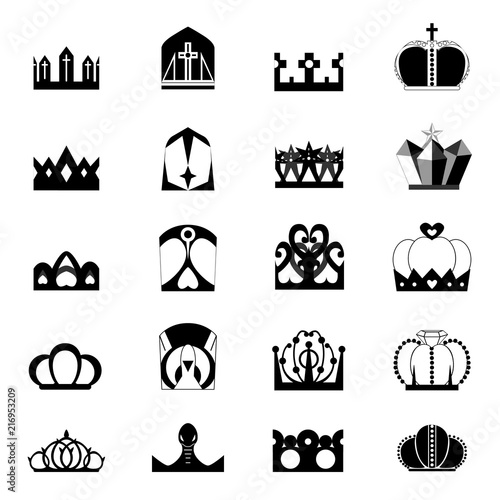 王冠 アイコン ランキング 白黒セット Stock イラスト Adobe Stock