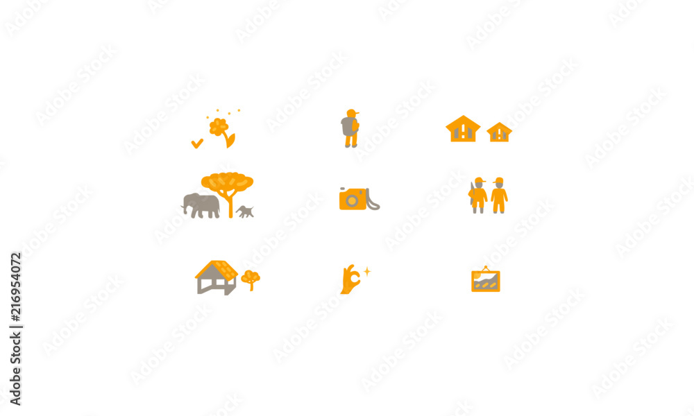 Fototapeta premium Safari icon set