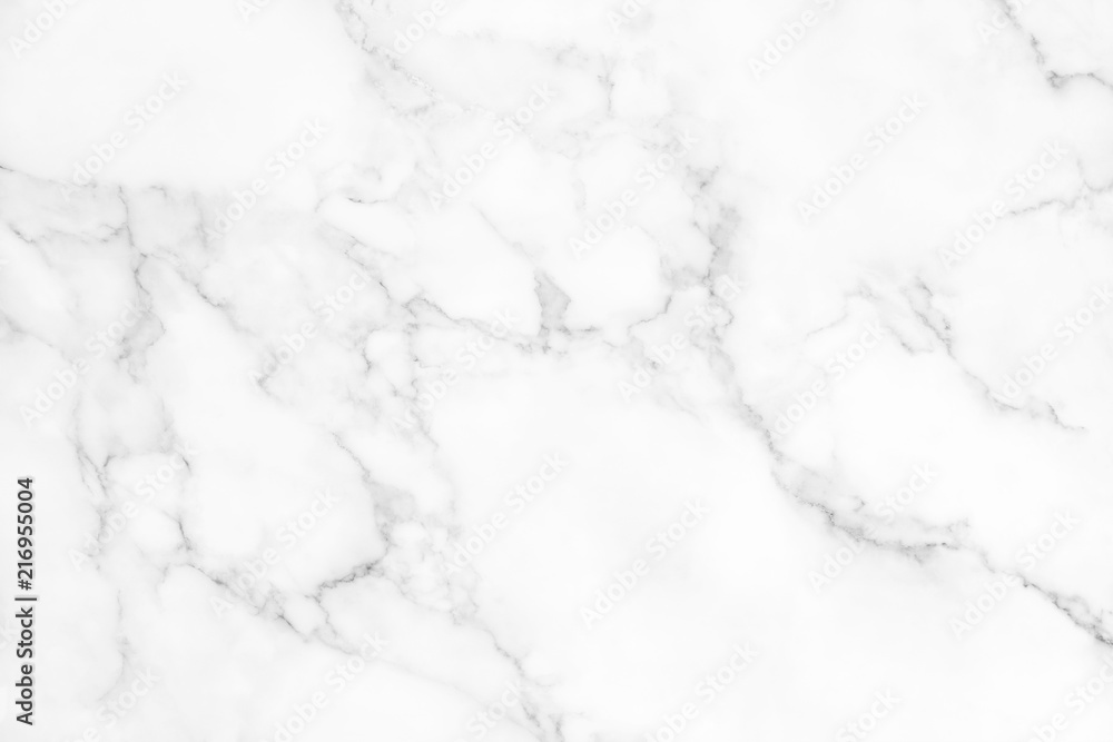 Fototapeta Biały marmur tekstura z naturalnym wzorem na tle.