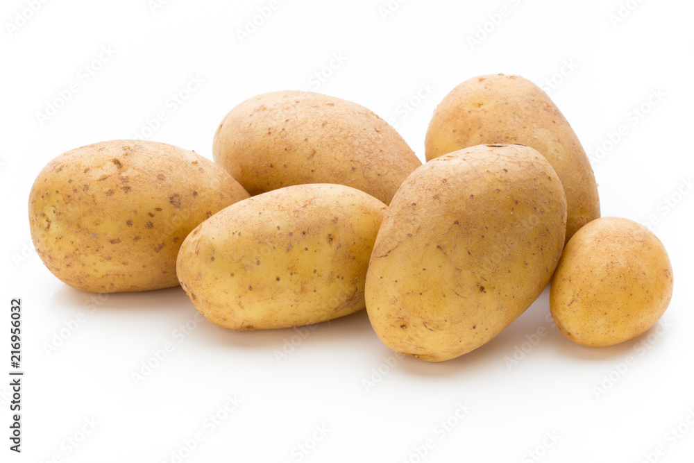 New potato isolated on the white background. New potato isolated on the white background.
