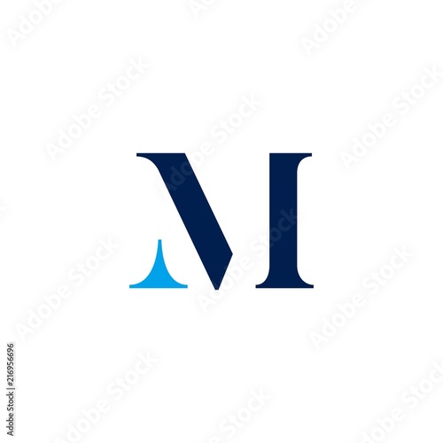 m letter initial logo vector