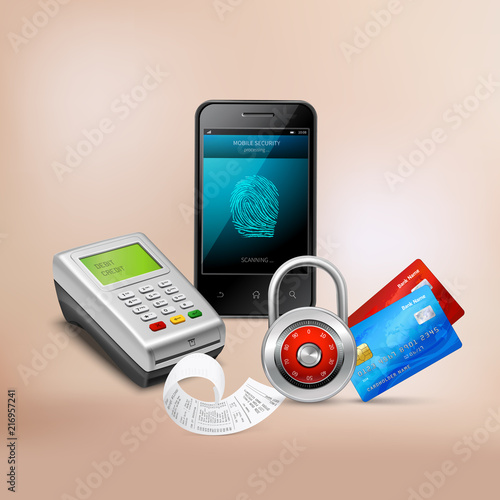 Payment Protection Realistic Composition