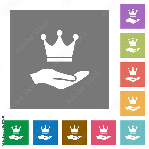 Premium services square flat icons